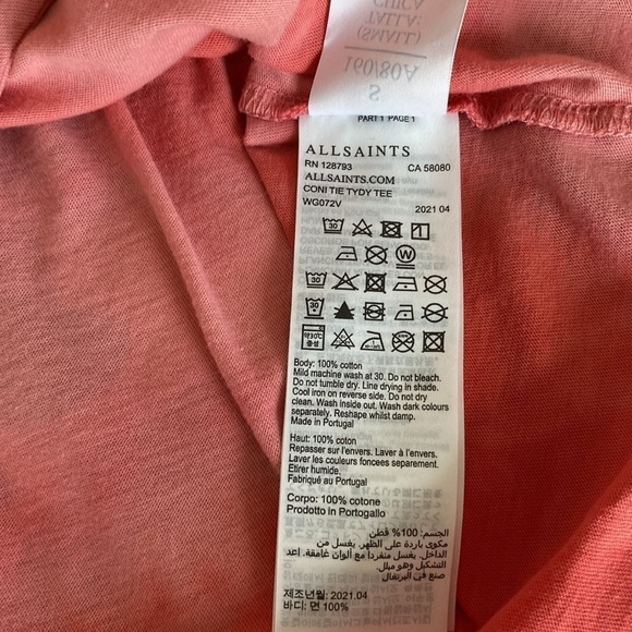 ALL SAINTS orange tie dye crop top with shoulder pads. Small
C - Picture 8 of 9